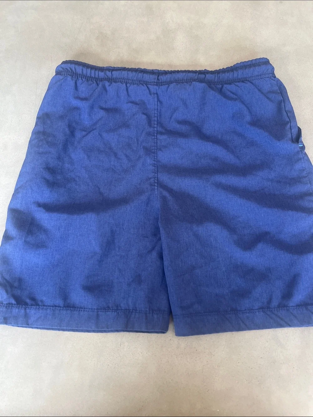 Tommy Bahama Kids Navy Swim Trunks with Bright Blue Drawstring
